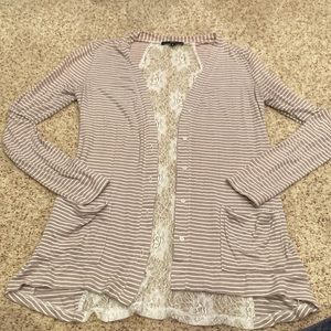 Lace back cardigan